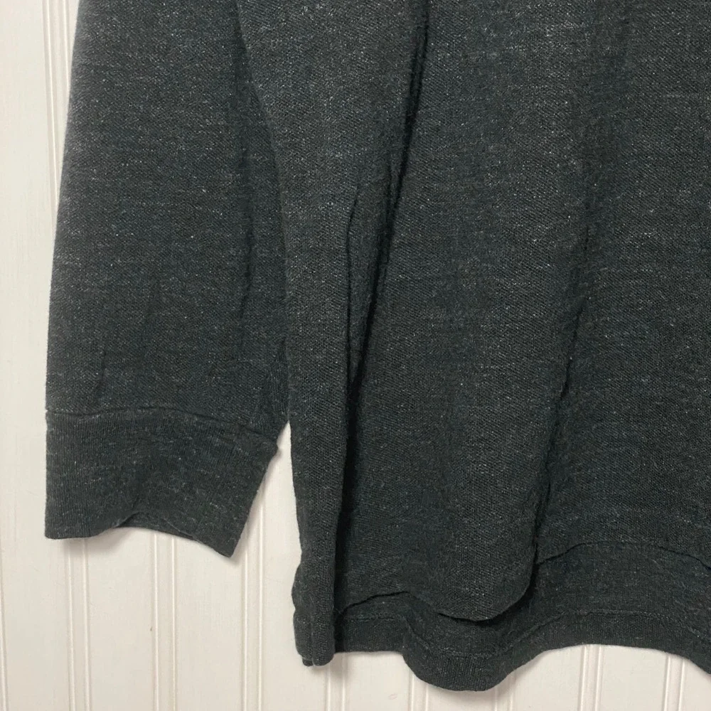 Polo Ralph Lauren Preppy Dark Grey Long Sleeve Polo Top Classic Fit Essential XL